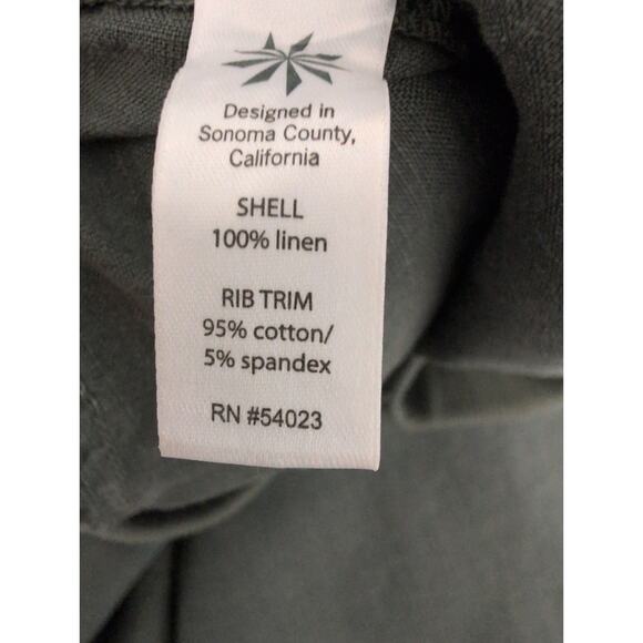 Athleta Reverie Linen Pant Women Size 6* Beachy Wide Leg Pull On Jasper Green - Picture 5 of 10